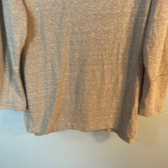 Free People We The Free Bella Vista Tunic Top Cowl Neck Turtleneck Tan SZ Small - Picture 4 of 16